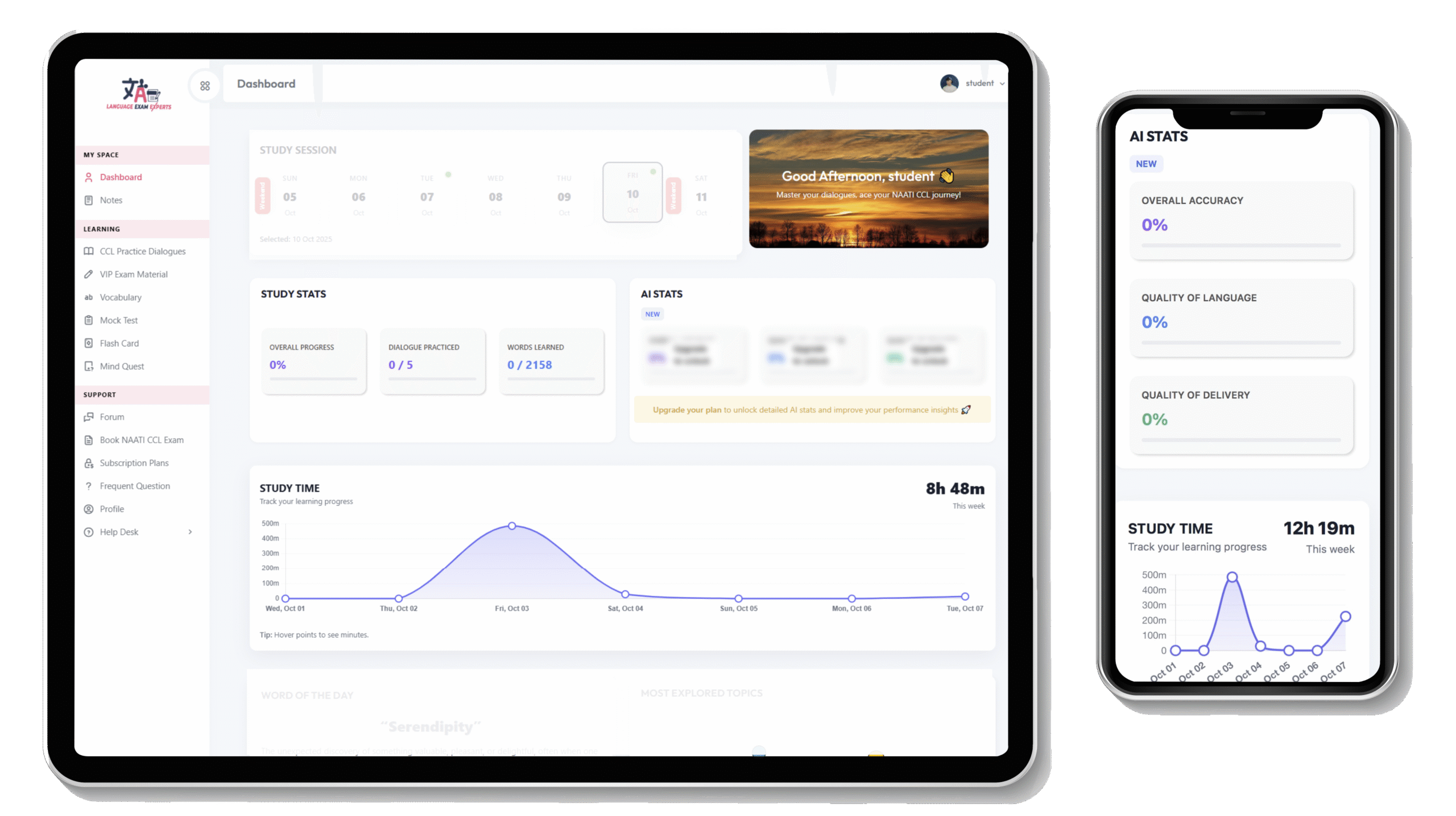 NAATI CCL Student Dashboard